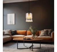 Suspension Lampe De Salle À Manger Plafonnier En Verre Avec Cristaux D 15 Cm