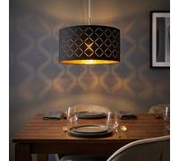 Globo Lighting Clarke lampe suspendue 1x60 W noir-doré 15229H