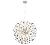 Suspension lampe de salle à manger suspension G9 LED cristal fumé clair 9 flammes