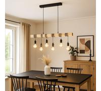 Suspension Lampe De Salon En Bois Filament LED H 191,5 Cm