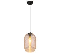 Suspension, lampe de salon LED blanc chaud, métal noir, H 120 cm