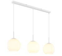 Suspension Lampe de salon Réglable en hauteur Blanc Métal L 90 cm