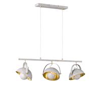 Suspension Lampe De Table À Manger Blanche Dorée Design Rétro Réglable 3x E14