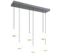 Suspension, lampe de table à manger, lampe de couloir, 5 ampoules CCT LED, H 150 cm