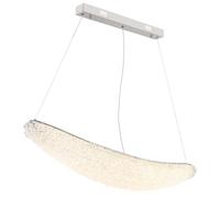 Suspension, lampe de table à manger, lampe suspendue, à intensité variable avec télécommande, cristaux, LED, 120 cm