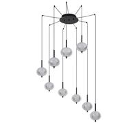 Suspension lampe de table à manger LED lampe suspendue boule de verre lampe de salon H 300 cm