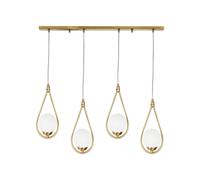 Suspension Lampe De Table B: 90 Cm Laiton Verre 4-Flamme E14 Style Jugendstil