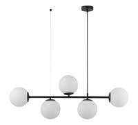 Suspension Lampe De Table B: 96 Cm Métal Verre En Noir Et Blanc