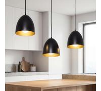 Suspension Lampe De Table Noir Or E27 B: 70 Cm Métal Réglable