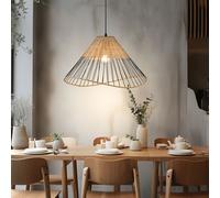 Suspension Lampe De Table Rétro Panier Tressé Abat-Jour Plafonnier