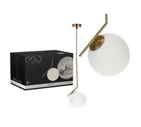 EDO Suspension PELOTA, Éclairage de Plafond Moderne, Support de Lampe en Or (20cm), Luminaires Intérieur pour Salon, Chambre, Café, Restaurant, Lustre Cuisine E27, IP20, 230V, EDO777202