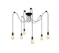 Suspension lampe décorative - EDO SOLUTIONS - ARANEA - 3 bras flexibles - Noir - Design contemporain