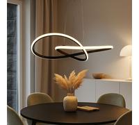 Suspension Lampe Design LED Lampe De Salon Noire Courbée