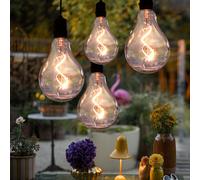 Lampe suspendue Edison, lampe d'extérieur, lampe suspendue, guirlande lumineuse, lampe de jardin, noir, 4x LED blanc chaud, LxlxH 150x11x50 cm