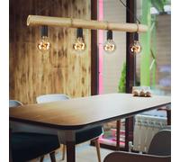 Plafonnier suspension naturelle salon salle à manger éclairage lampe à suspension design vintage Globo 15425-4
