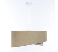 Suspension Lampe En Tissu Ronde Ø 60 Cm E27 Blanc Nature Crème Chambre