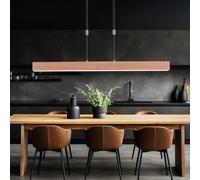 Suspension Lampe H 160Cm Avec Dimmer Tactile Mémoire LED En Aspect Bois