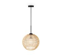 Suspension Lampe Hängelampe Boho Boule Abat-Jour Ø 30 Cm G9 Métal Verre Salon