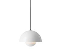 Suspension Lampe Lustre minimaliste moderne, luminaire suspendu en aluminium, E27, style du milieu siècle, for salle à manger, chambre coucher, café, bar, décoration d'intérieur(White)