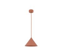 Suspension Lampe Métal Ø 19 Cm H: Max. 155 Cm Réglable Rouge E27 Rétro