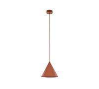 Suspension Lampe Métal Ø 19 Cm H: Max. 155 Cm Réglable Rouge E27 Rétro