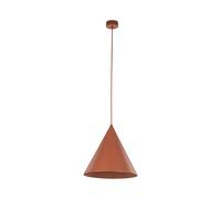 Suspension Lampe Métal Ø 32 Cm H: Max. 165 Cm Réglable Rouge Rétro E27