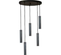 Suspension Lampe Noire Effet Huile Métal Réglable Salon Table À Manger