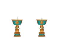 Suspension Lampe Rechargeable Tibetan Electronic Butter Lamp Buddhist Table LED Simulated Flame Home Decorations