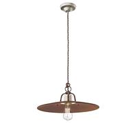 Suspension Lampe Ronde Ø 40 Cm Design Vintage Céramique Métal E27