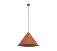 Suspension Lampe Rouge Ø 50 Cm H: Max. 170 Cm Réglable E27 Rétro Métal