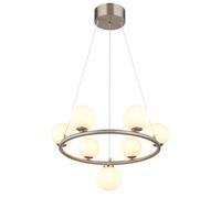 Suspension lampe salle à manger suspension 7 ampoules LED boules de verre H 120 cm
