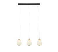 Suspension Lampe Salon B: 78,5cm Noir Blanc E14 Moderne Métal Verre