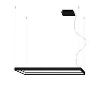 Suspension lampe suspendue design noir lampe de salon LED aluminium H 150 cm