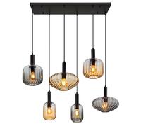 Suspension lampe suspendue lampe de salle à manger plafonnier en verre à 6 lampes lampe design