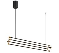 Suspension lampe suspendue lampe de table à manger tige design noir or LED H 150 cm