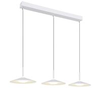 Suspension lampe suspendue lampe de table à manger tissu 3 flammes lampe de salon LED H 180cm