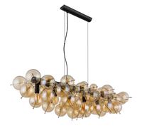 Suspension lampe suspendue lampe salle à manger 6 lampes boules de verre ambre noir E14
