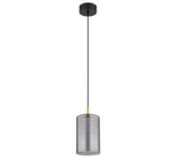 Suspension lampe suspendue LED plafonnier lampe de salle à manger verre couleur fumée laiton