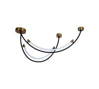 Suspension lampe suspendue plafonnier aluminium noir laiton LED L 100 cm