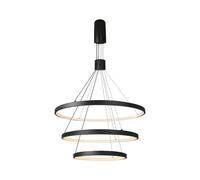 Suspension lampe suspendue plafonnier aluminium noir rayonnement 360° H 166 cm