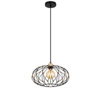 Suspension lampe suspendue plafonnier aspect noir doré H 150 cm