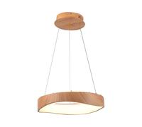Suspension lampe suspendue plafonnier bois blanc LED élégant H 140 cm