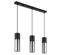 Suspension lampe suspendue plafonnier lampe de salle à manger 3 lampes verre fumé L 70cm