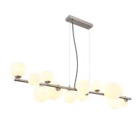 Suspension lampe suspendue plafonnier lampe de salle à manger LED verre opale 13 flammes