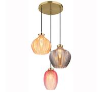Suspension lampe suspendue plafonnier lampe de salle à manger métal doré verre D 45 cm
