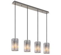 Suspension lampe suspendue plafonnier lampe de salle à manger métal nickel L 80 cm