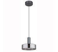 Suspension lampe suspendue plafonnier LED lampe de salle à manger aluminium gris verre couleur fumée
