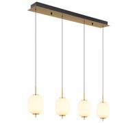 Suspension lampe suspendue plafonnier LED lampe de salle à manger laiton verre opale