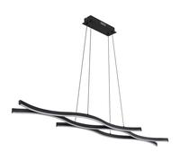 Suspension lampe suspendue plafonnier LED réglable en hauteur noir mat L 108 cm