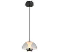 Suspension lampe suspendue plafonnier métal laiton verre couleur fumée 1 lampe